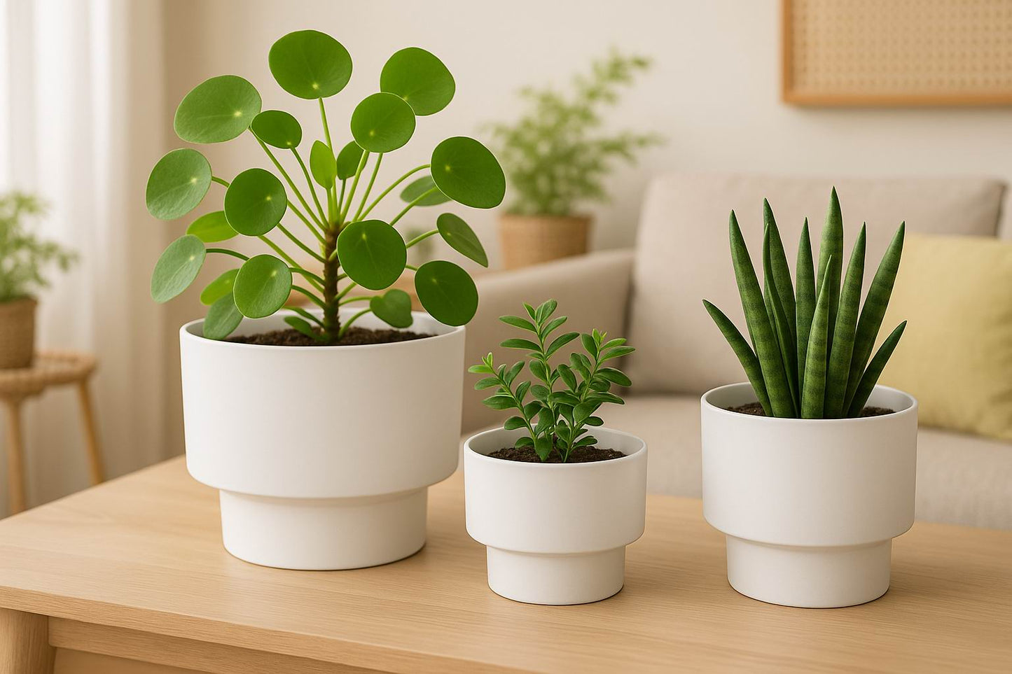 Florinia Elevated Base Plastic Planter Set – 3 Sizes 10.3‘’/8.3‘’/7.0‘’(without plants)