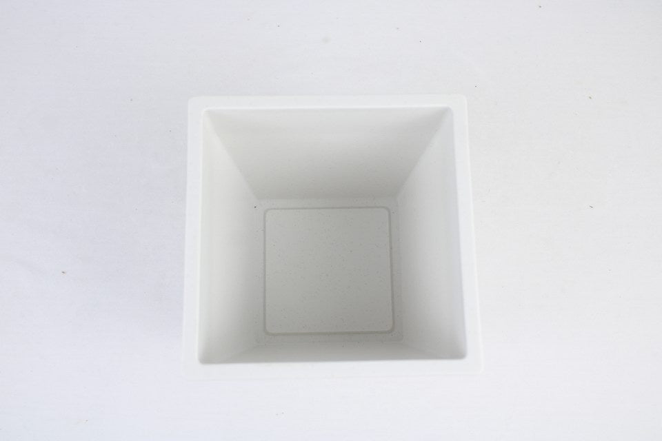 Florinia Square Tapered Planter Set – 3 Sizes 8.1"/6.6"/5.4" (Plastic, Matte Finish, Modern Neutrals) (without plants)