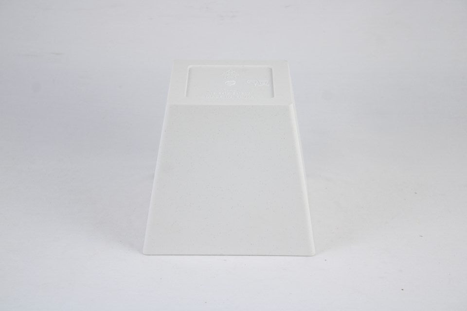 Florinia Square Tapered Planter Set – 3 Sizes 8.1"/6.6"/5.4" (Plastic, Matte Finish, Modern Neutrals) (without plants)