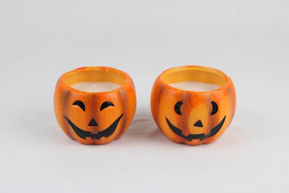 Pumpkin Ceramic Scented Candle – Halloween Edition (set of 2pcs)