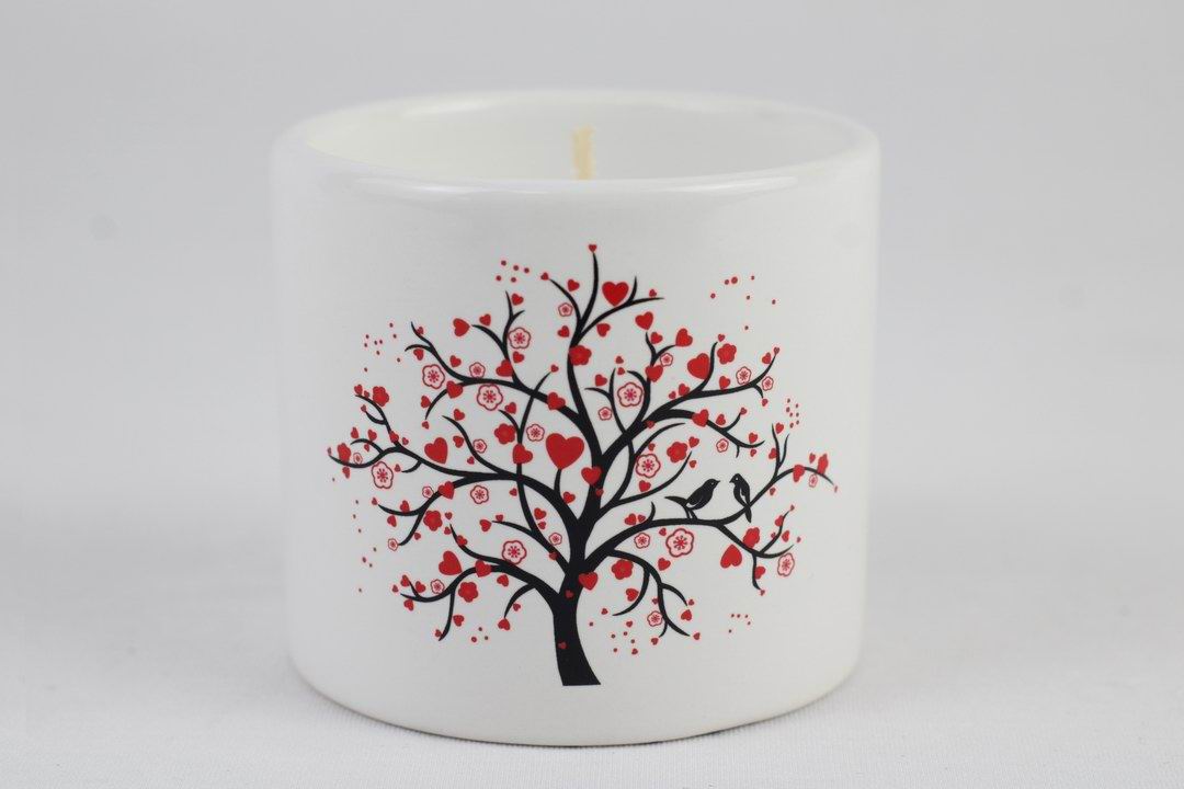 Romantic Tree Ceramic Scented Candle Set – Love Edition (set of 2pcs)