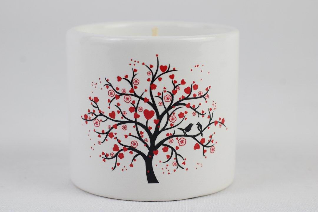 Romantic Tree Ceramic Scented Candle Set – Love Edition (set of 2pcs)