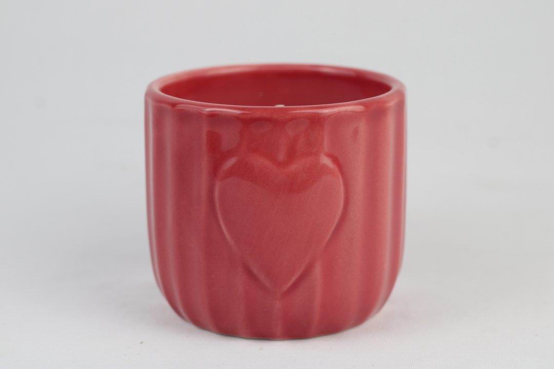 Embossed Heart Ceramic Scented Candle Set – Blush & Scarlet (set of 2pcs)