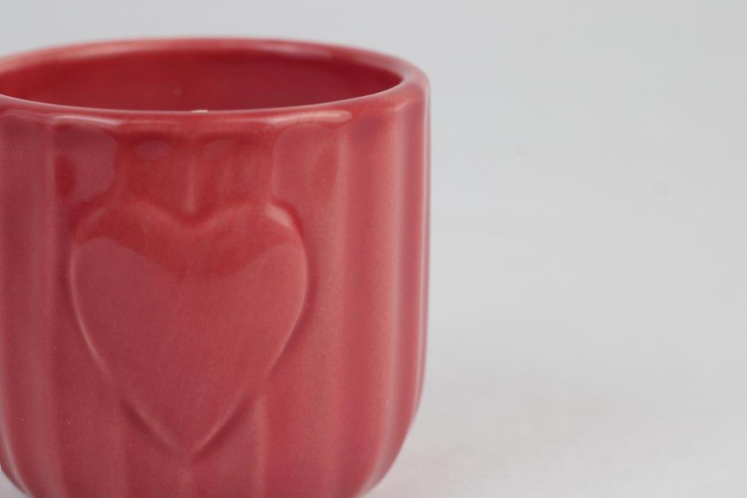 Embossed Heart Ceramic Scented Candle Set – Blush & Scarlet (set of 2pcs)