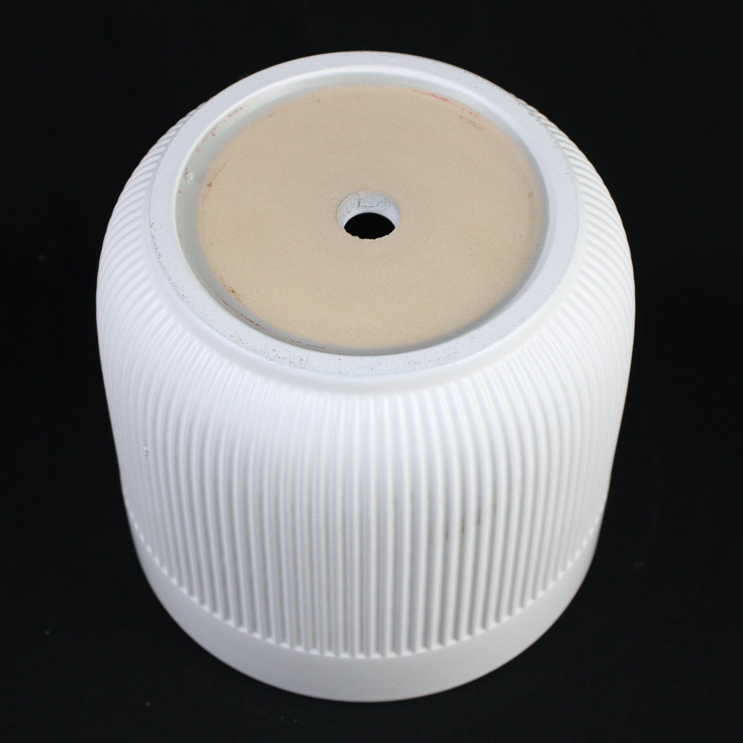 Florinia 3-Piece Stoneware Ribbed Ceramic Round White Flower Pots, 8.5" x 6.5" x 5.5"