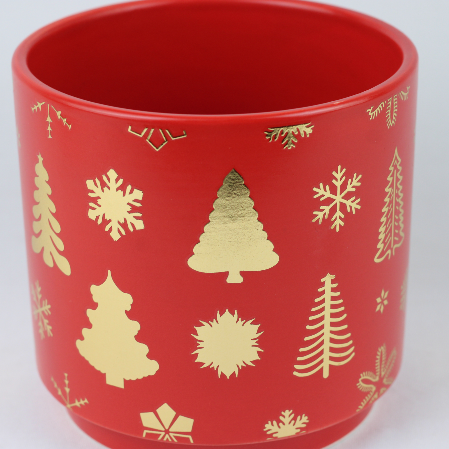 Gold Foil Christmas Ceramic Pot – Planter or Votive