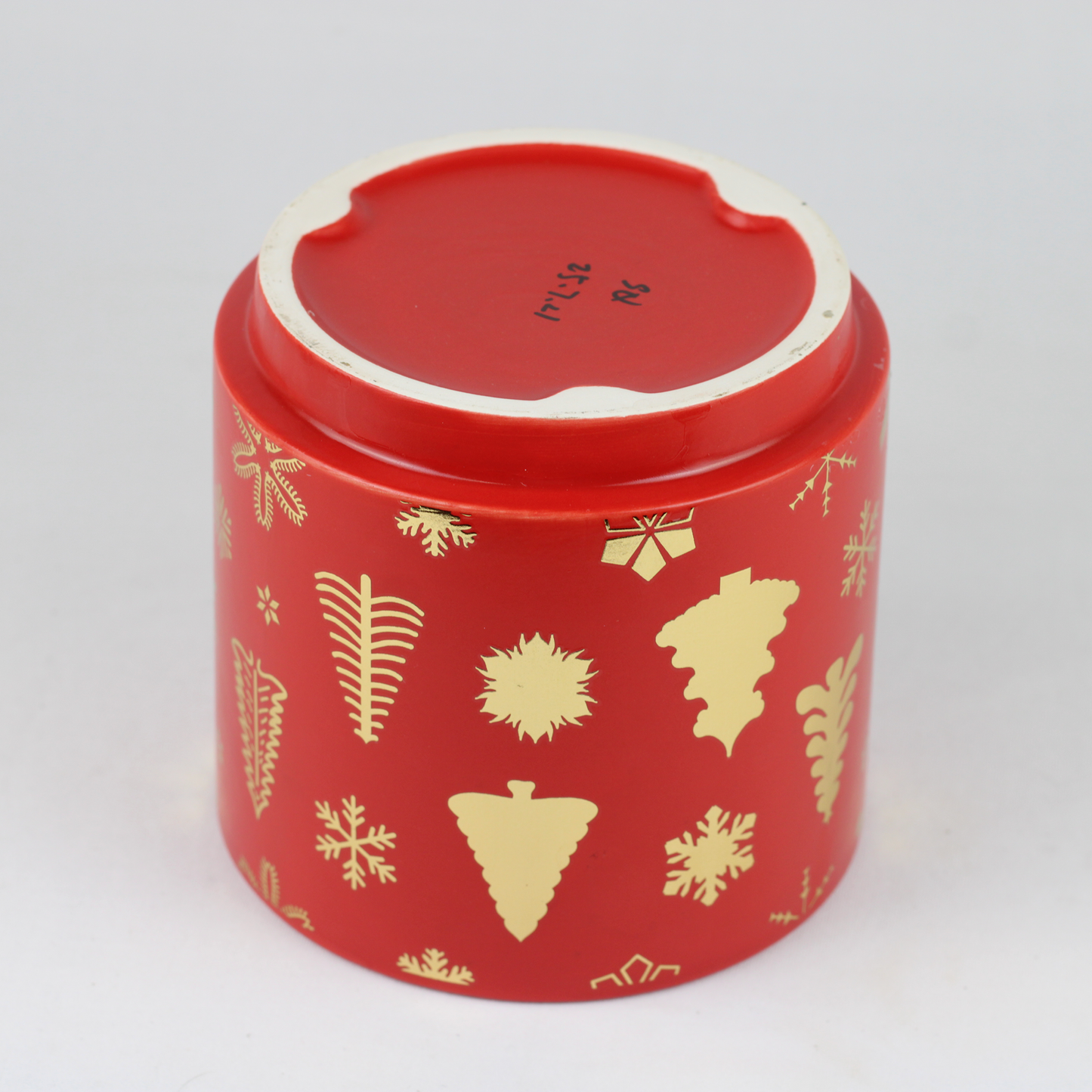 Gold Foil Christmas Ceramic Pot – Planter or Votive