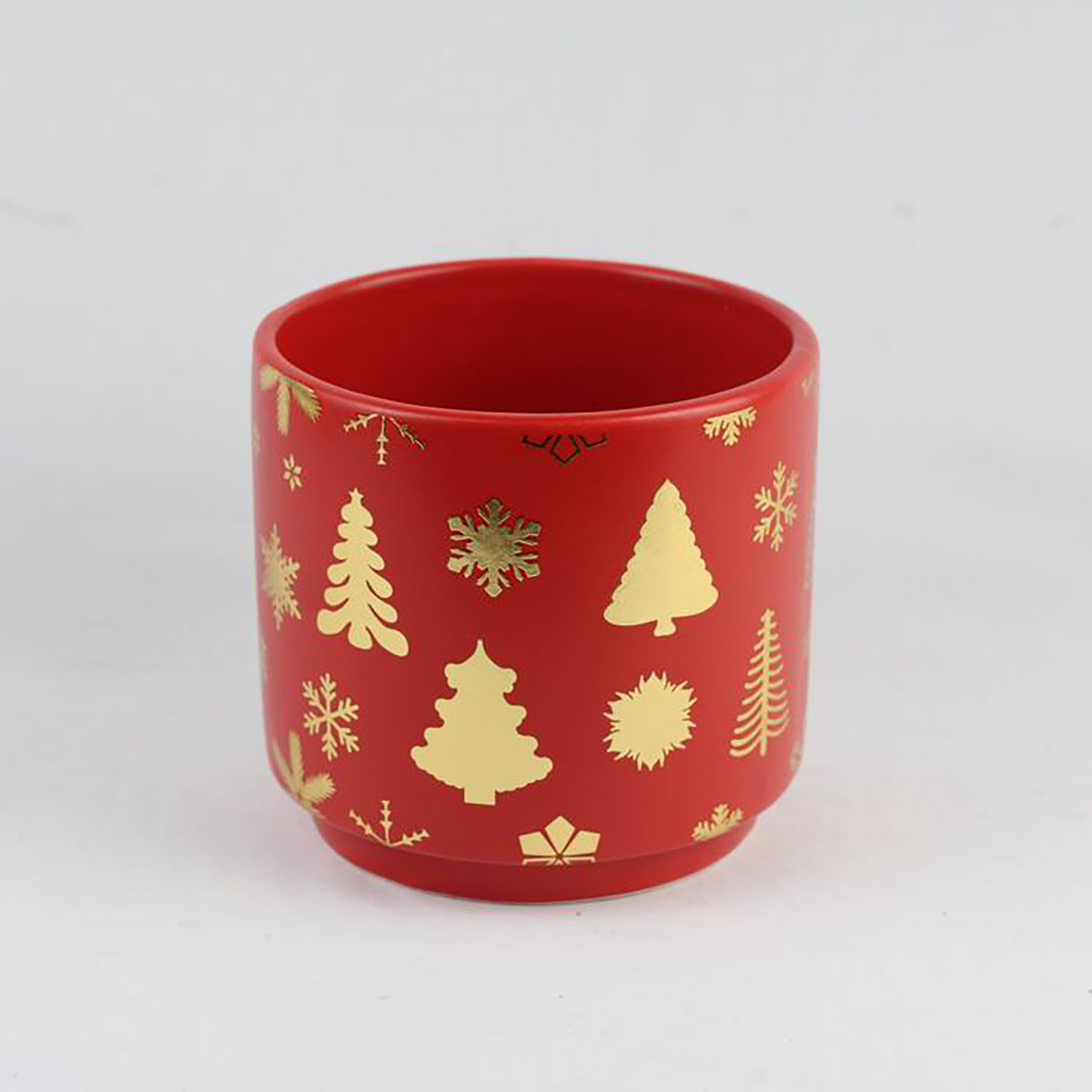 Gold Foil Christmas Ceramic Pot – Planter or Votive