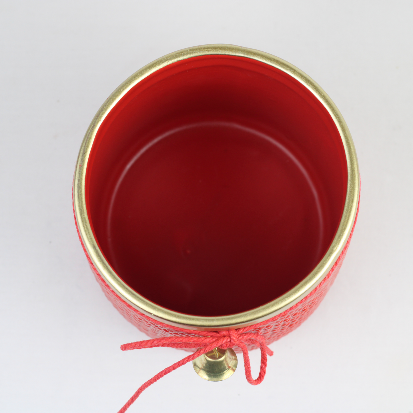 Holiday Bell Ceramic Pot – Textured Planter or Votive
