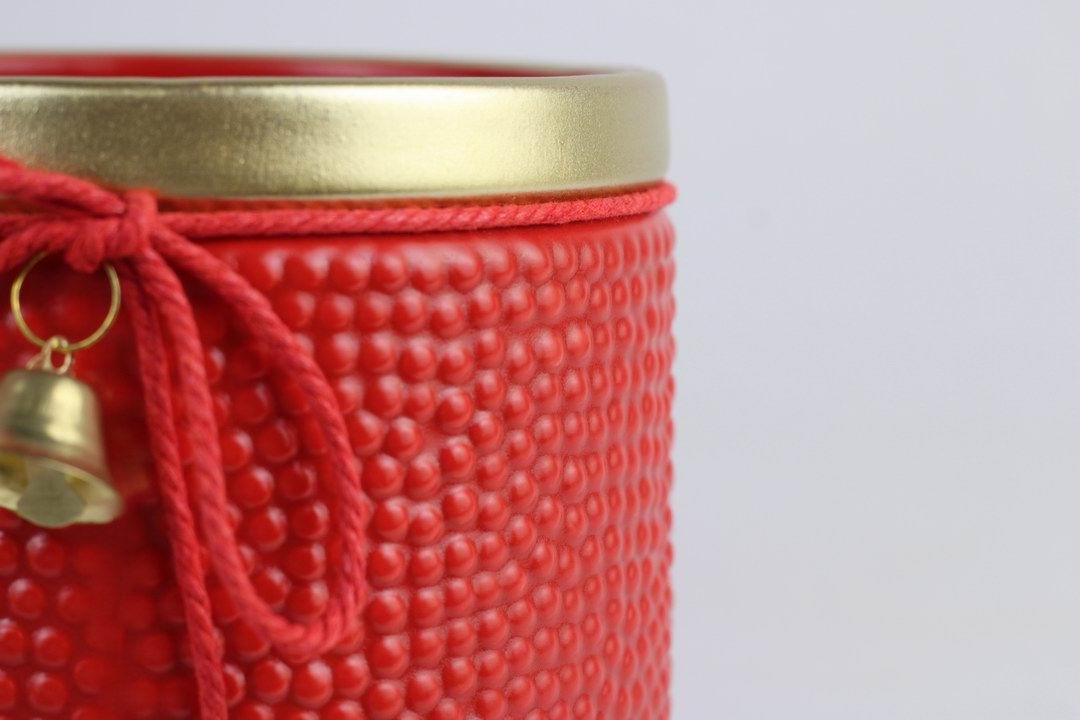 Holiday Bell Ceramic Pot – Textured Planter or Votive