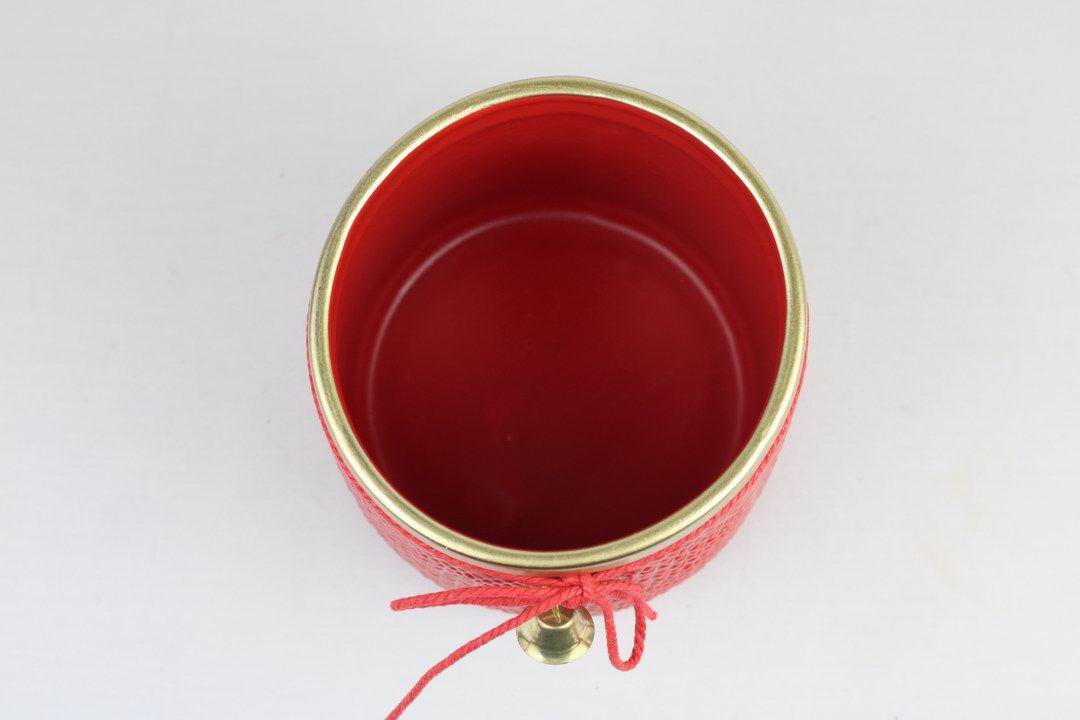 Holiday Bell Ceramic Pot – Textured Planter or Votive