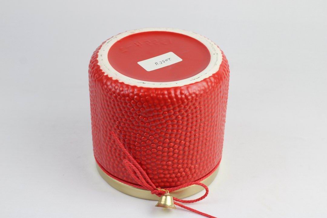 Holiday Bell Ceramic Pot – Textured Planter or Votive