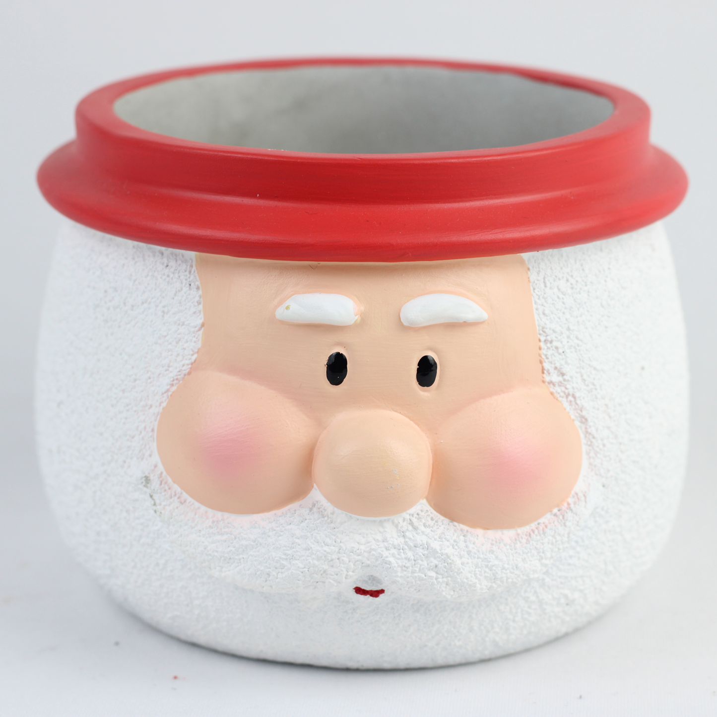 Santa & Snowman Concrete Holiday Pot – Planter or Votive