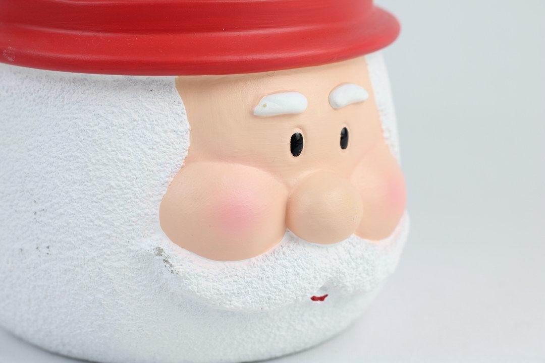 Santa & Snowman Concrete Holiday Pot – Planter or Votive
