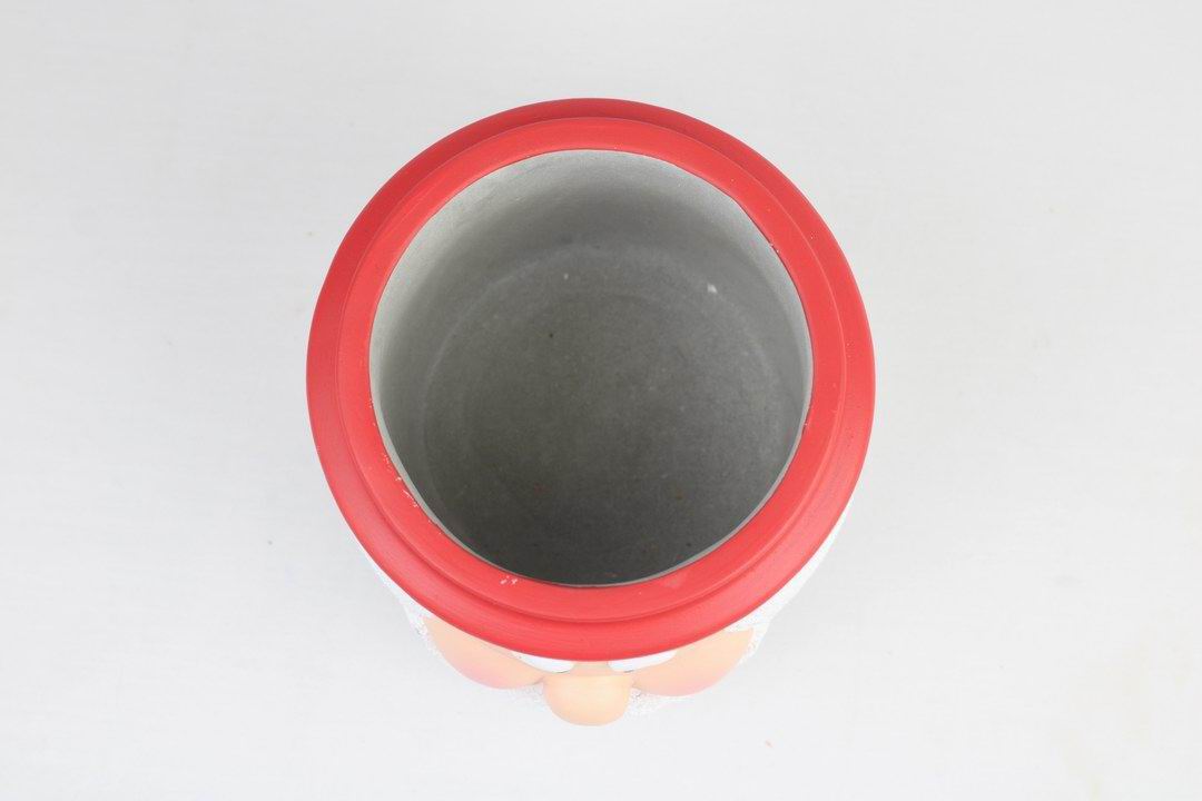 Santa & Snowman Concrete Holiday Pot – Planter or Votive