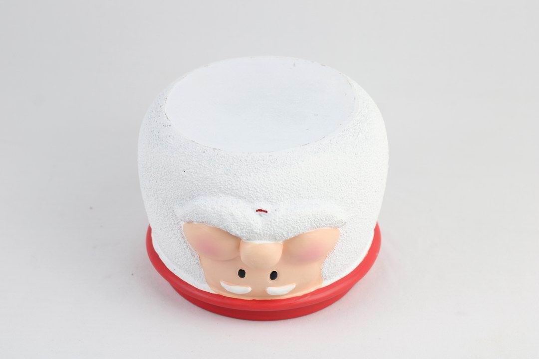 Santa & Snowman Concrete Holiday Pot – Planter or Votive