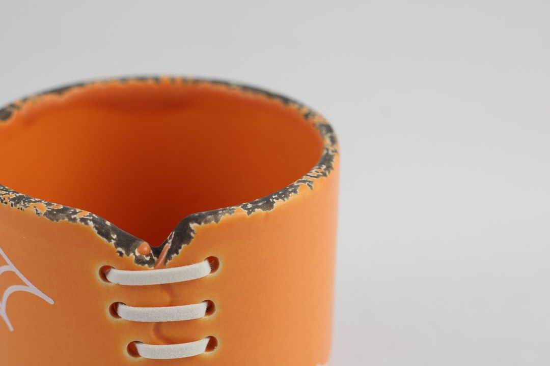 Spiderweb Stitch Ceramic Pot – Halloween Planter or Votive