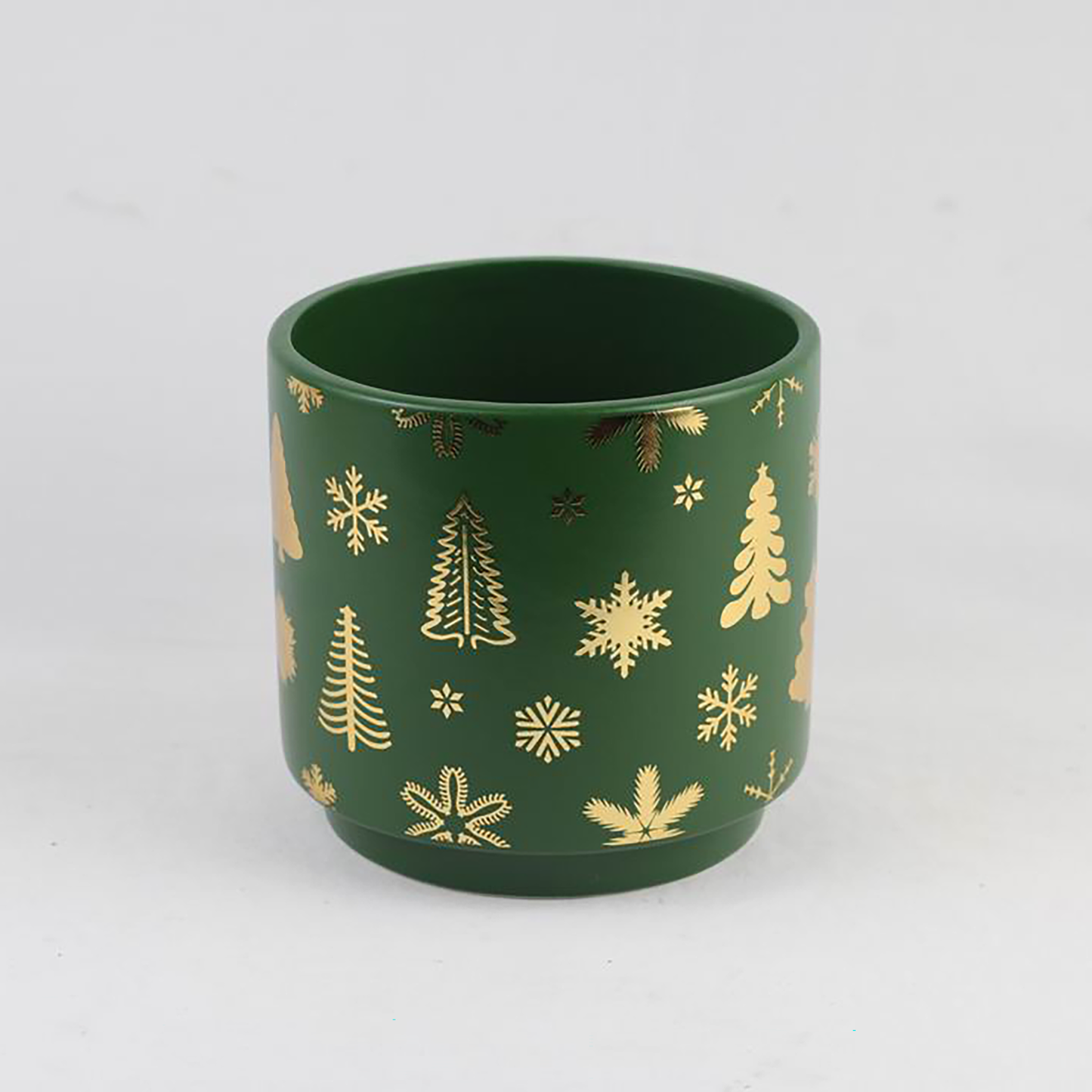 Gold Foil Christmas Ceramic Pot – Planter or Votive