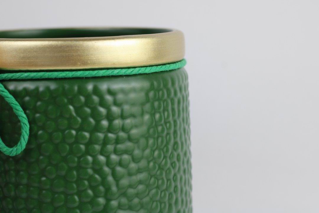 Holiday Bell Ceramic Pot – Textured Planter or Votive