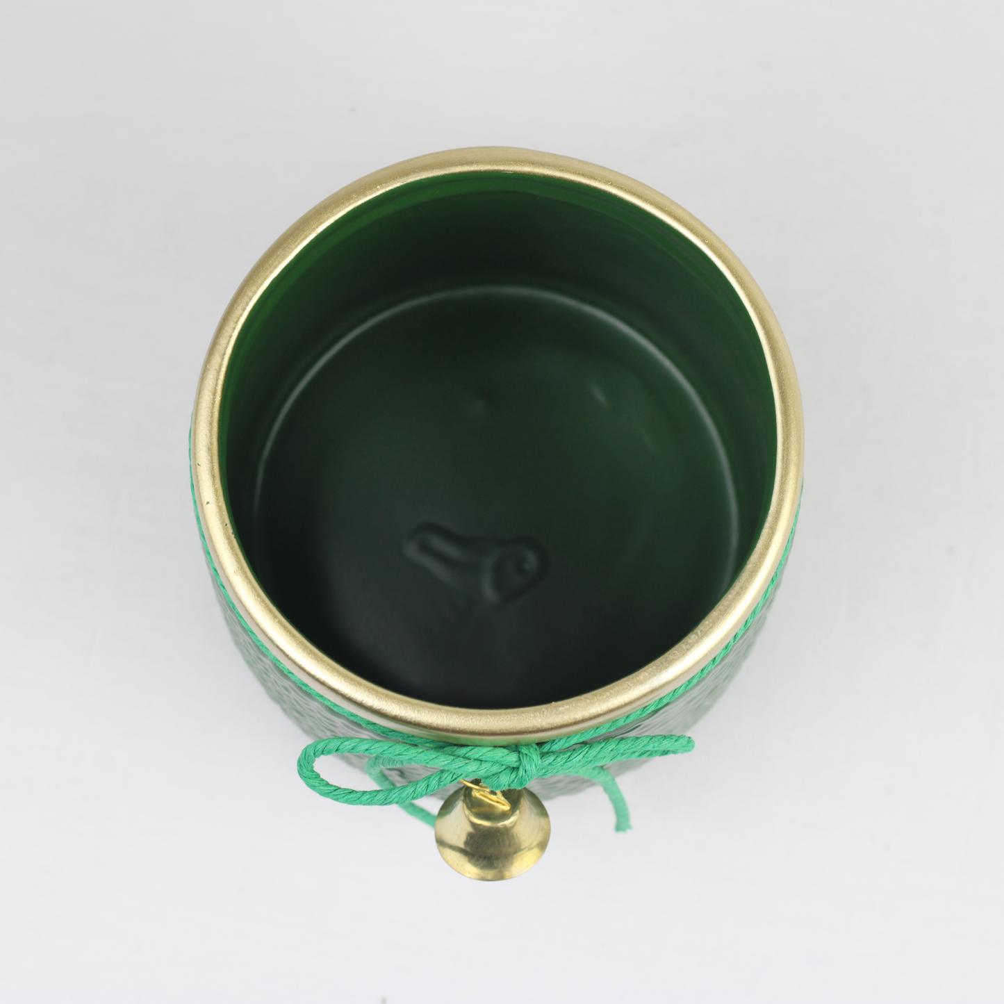 Holiday Bell Ceramic Pot – Textured Planter or Votive