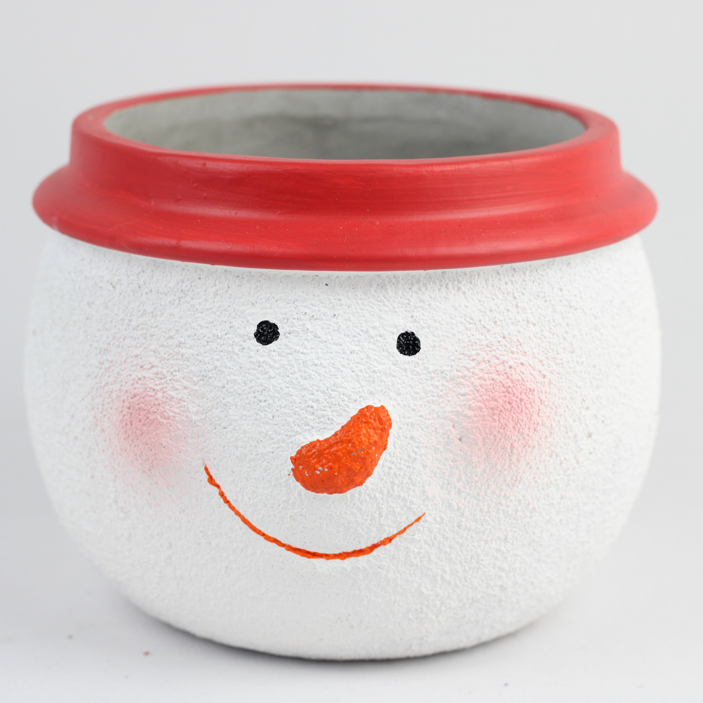 Santa & Snowman Concrete Holiday Pot – Planter or Votive