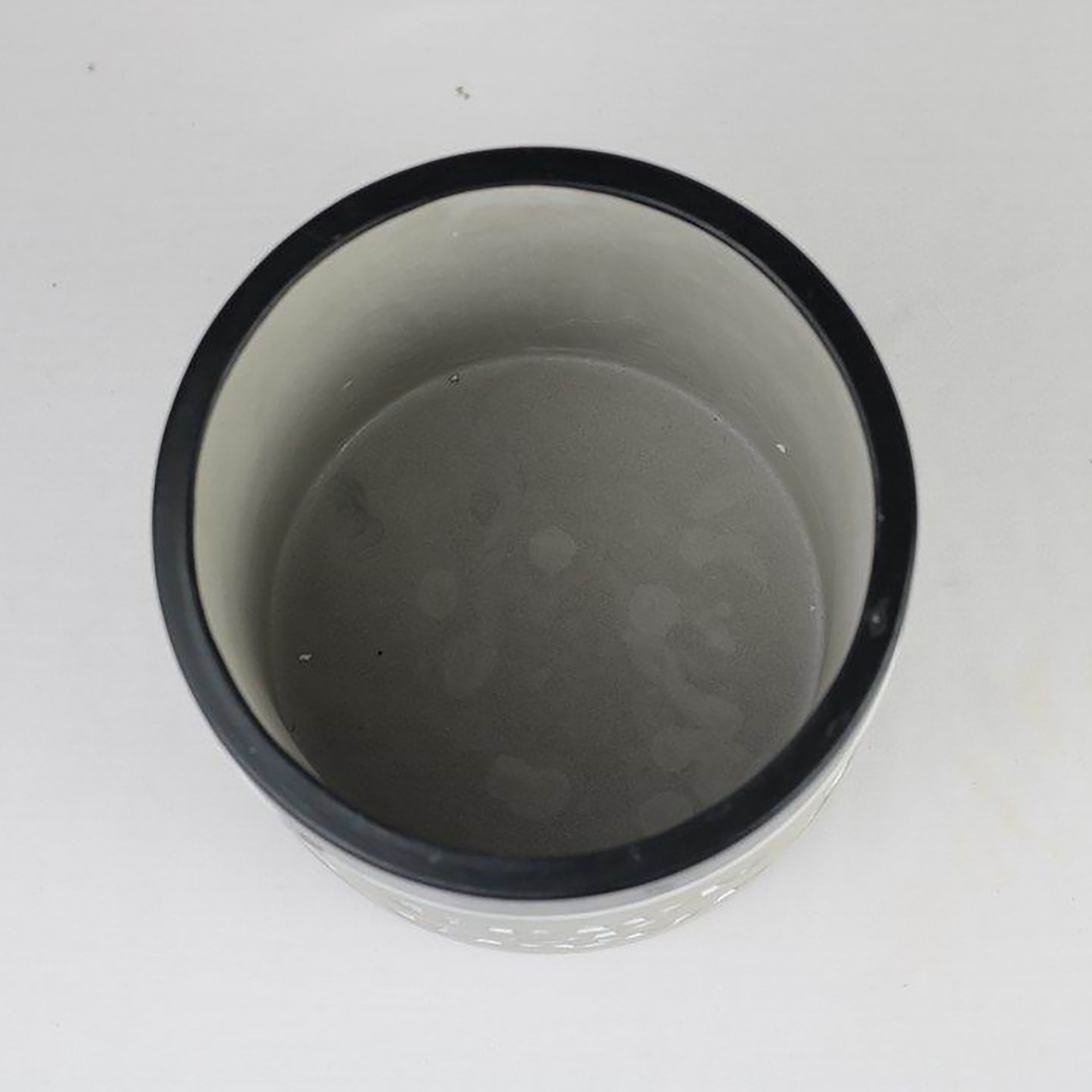 “Trick or Treat” Concrete Pot with Ghost Motif – Planter or Votive