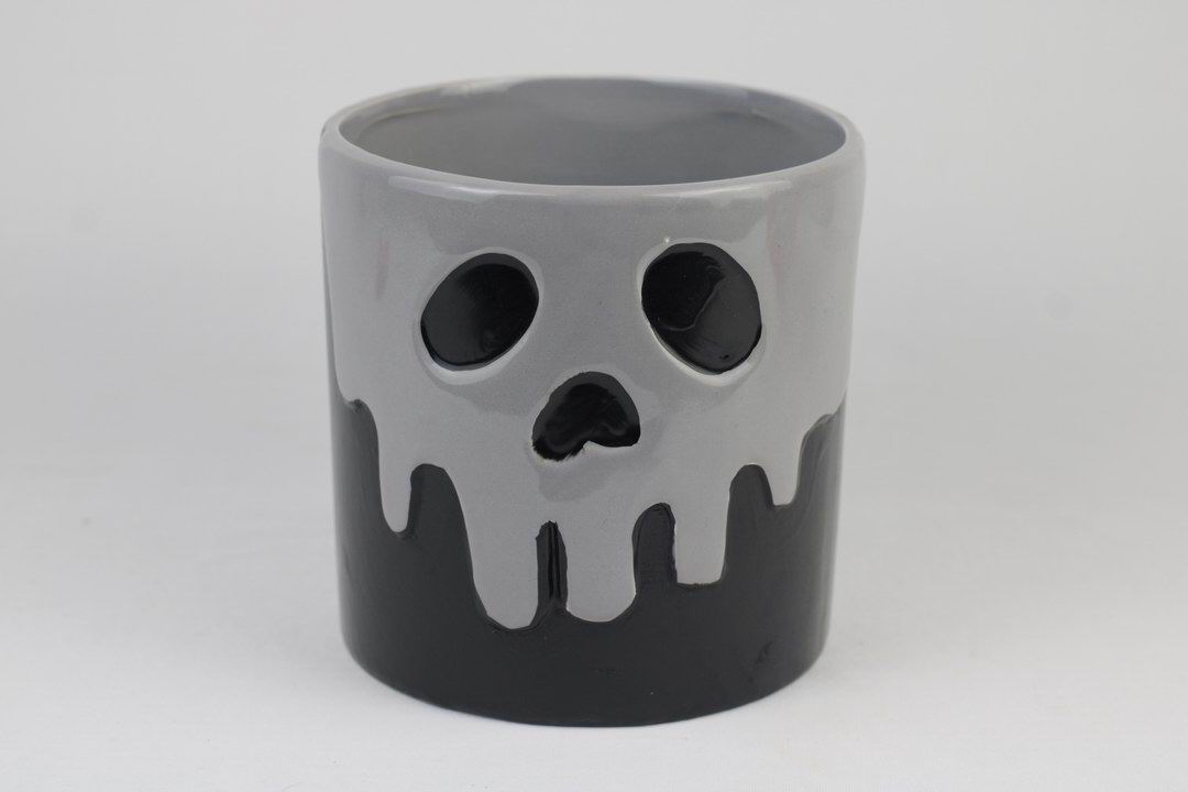 Halloween Skull Drip Ceramic Flower Pot (dual-purpose)
