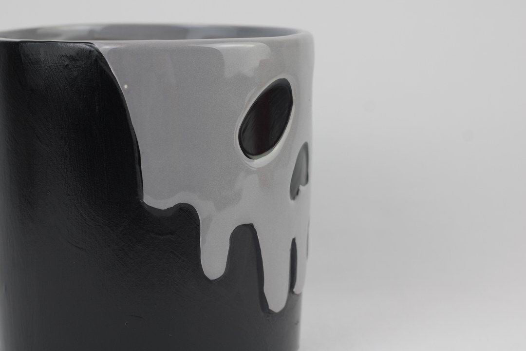 Halloween Skull Drip Ceramic Flower Pot (dual-purpose)