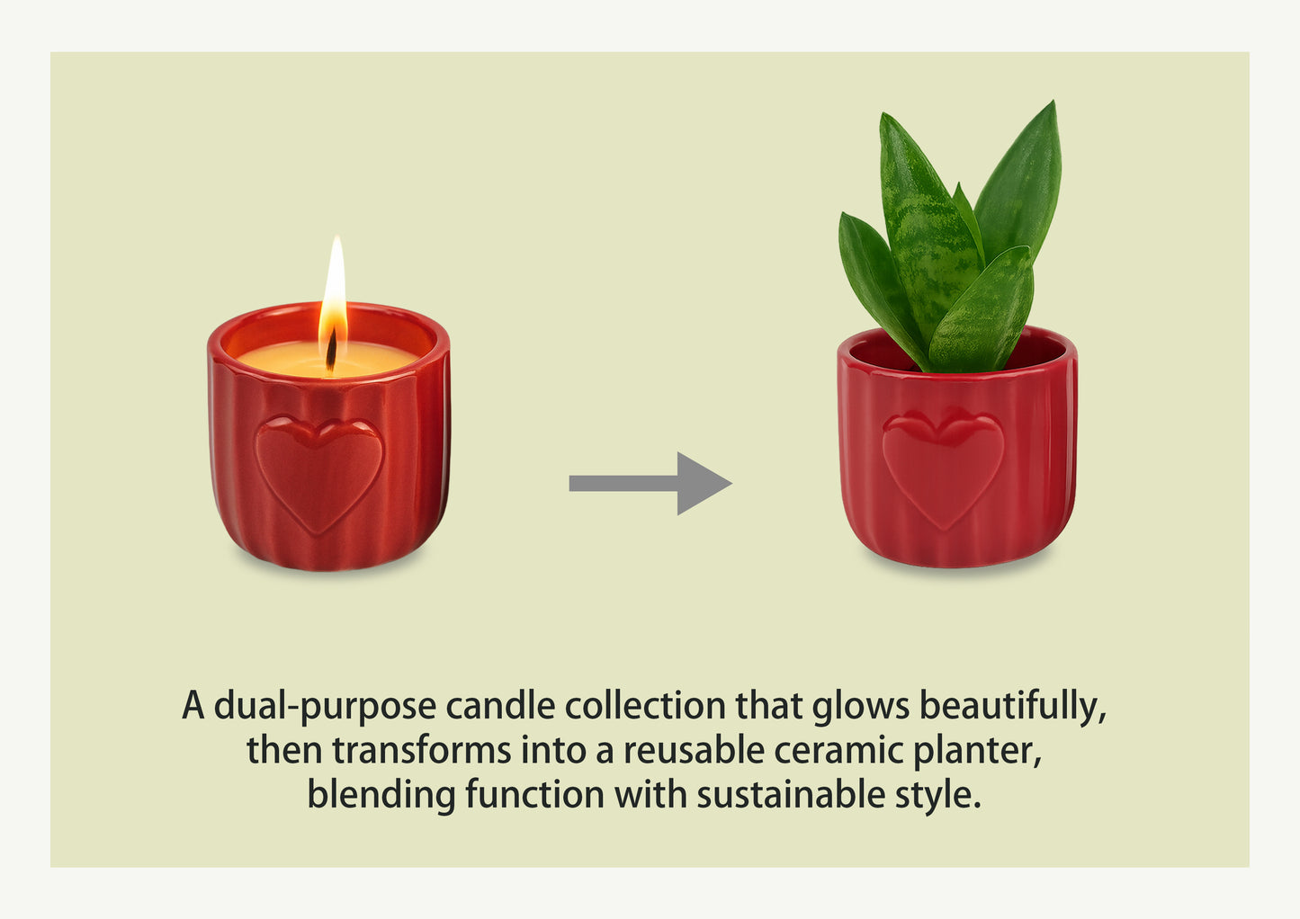 Embossed Heart Ceramic Scented Candle Set – Blush & Scarlet (set of 2pcs)