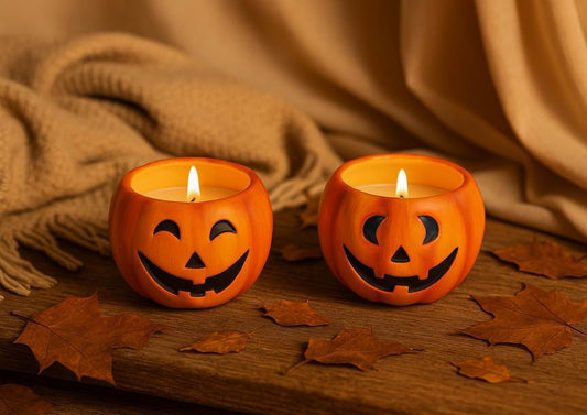Pumpkin Ceramic Scented Candle – Halloween Edition (set of 2pcs)