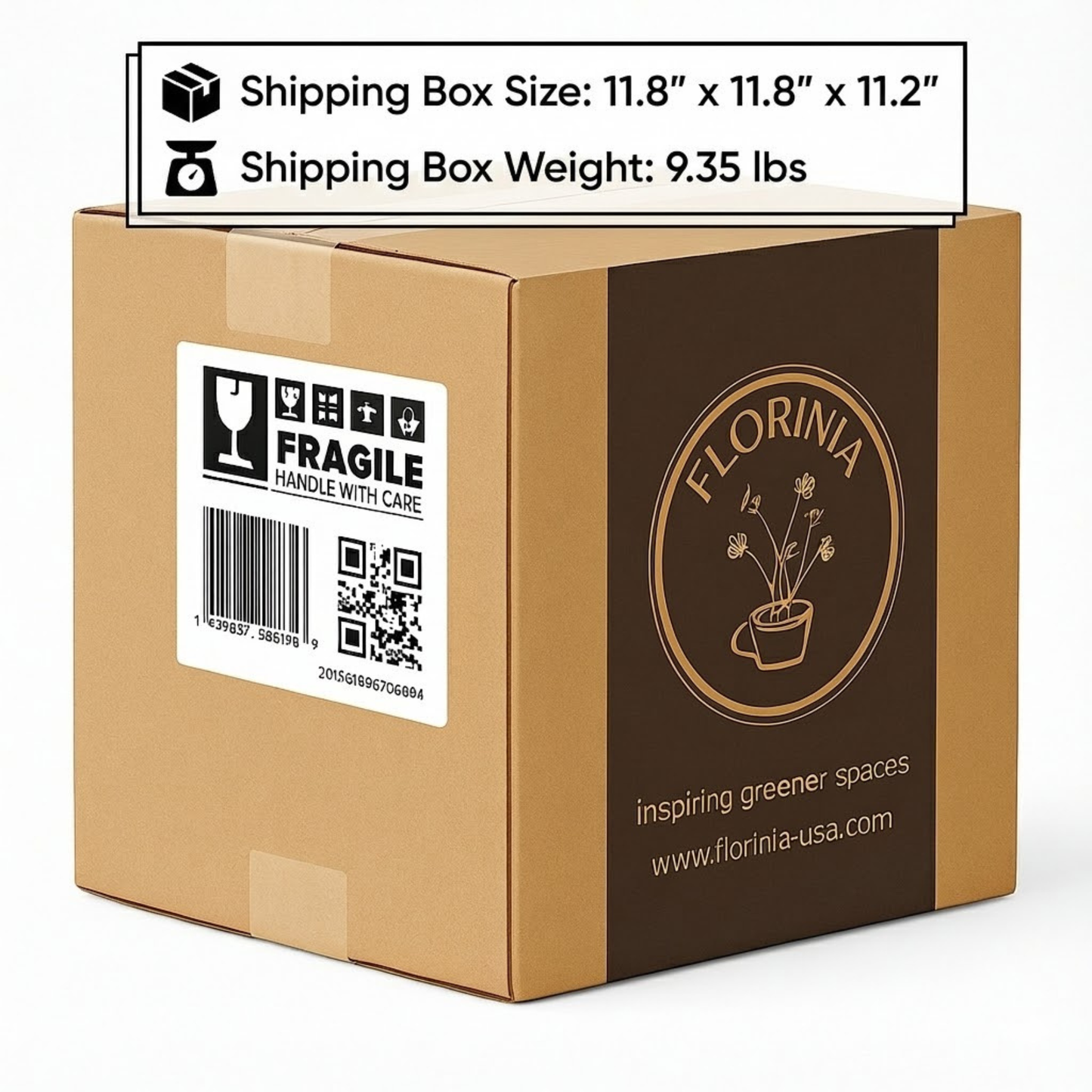 3-Piece White Stoneware Planter Pot Set with Vertical Line Texture