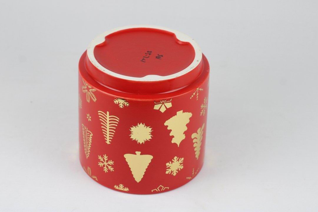Gold Foil Christmas Ceramic Pot – Planter or Votive