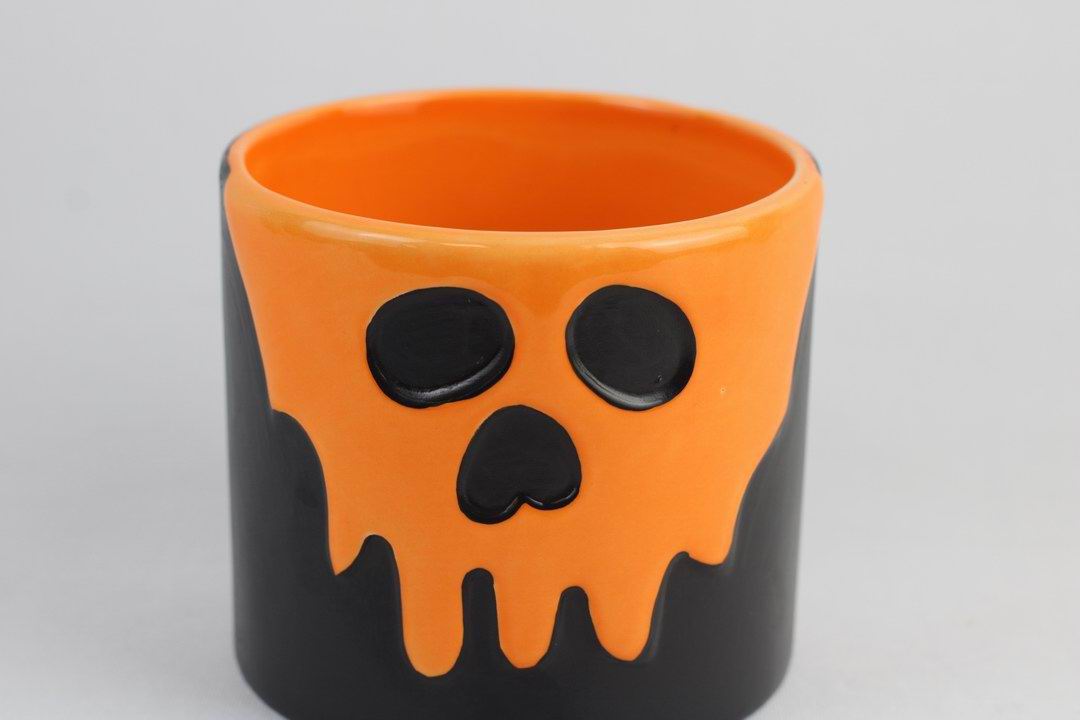 Halloween Skull Drip Ceramic Flower Pot (dual-purpose)