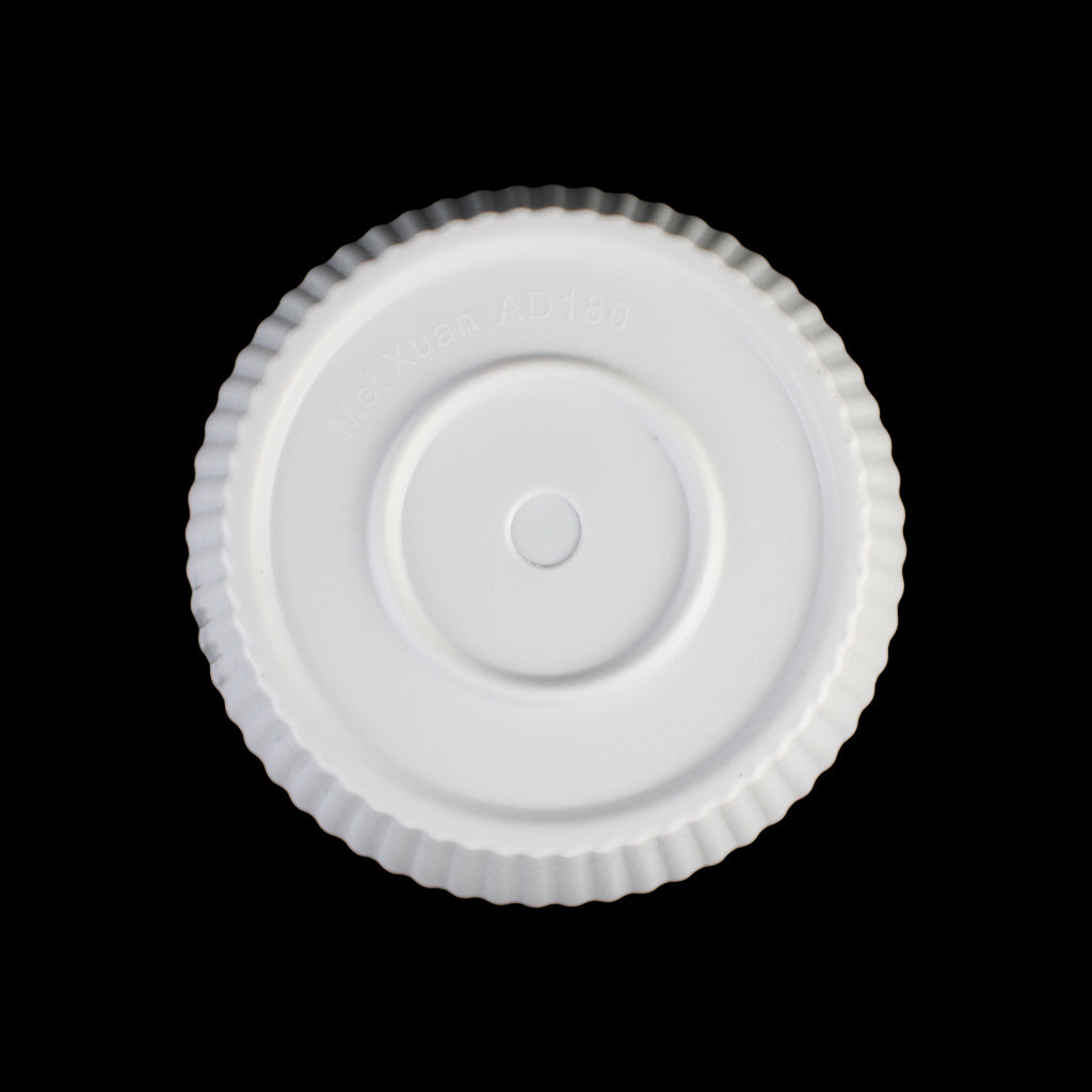 Set of 3 Tapered Ribbed Melamine Planters, Matte White Indoor Plant Pots (7.2", 5.3", 4.0")