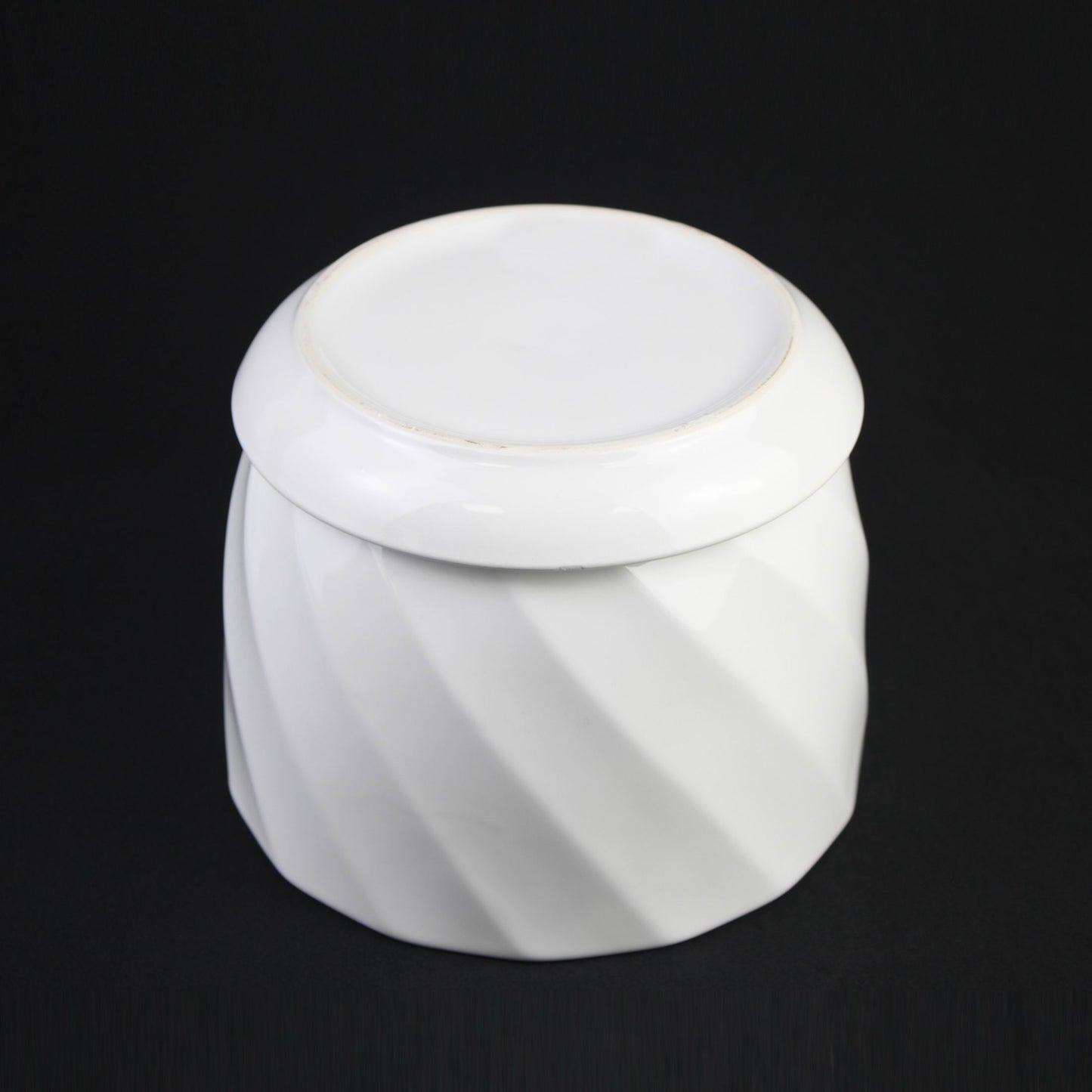 Florinia Spiral White Ceramic Planter Set with Saucers – Modern Dolomite Indoor Plant Pots (Set of 3)
