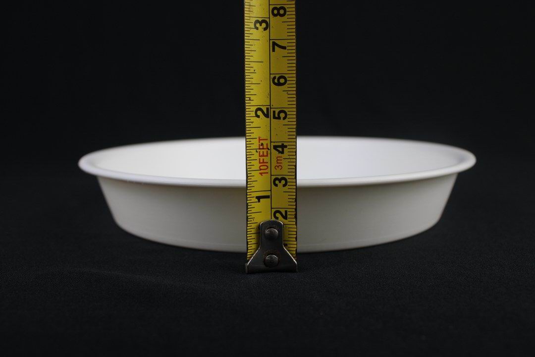 3-Piece White Plastic Decoration Plate Round Set