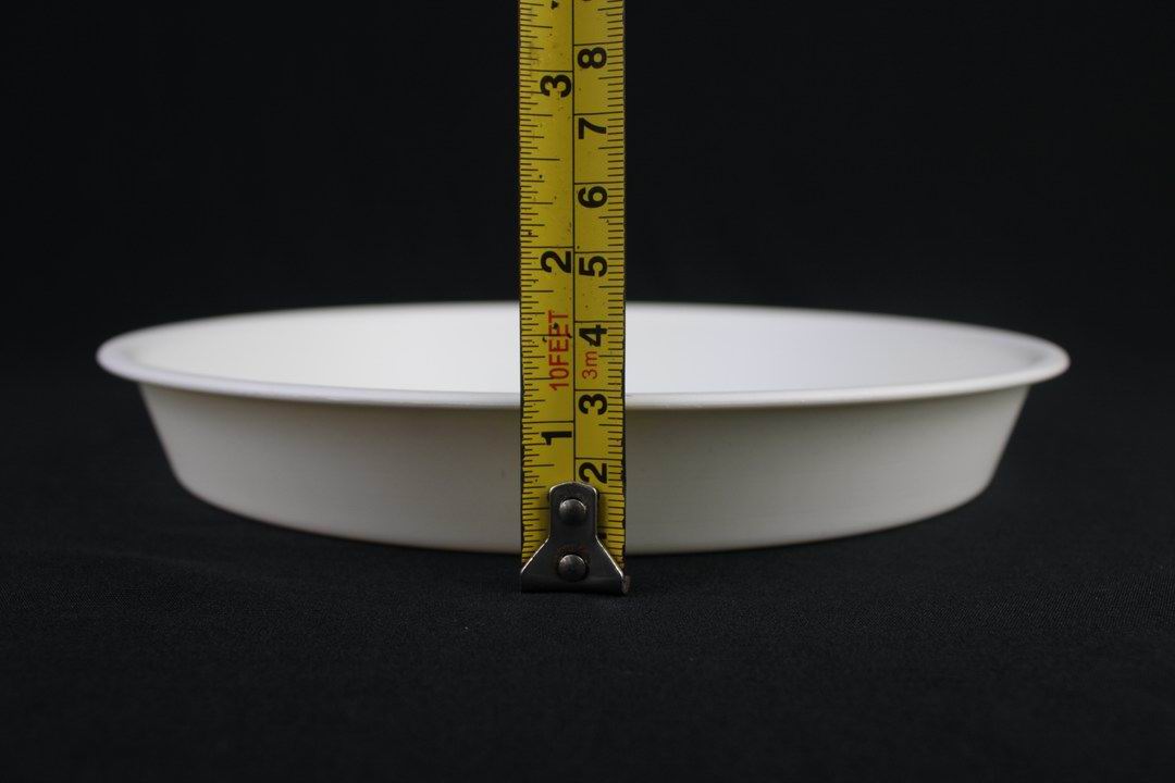 3-Piece White Plastic Decoration Plate Round Set
